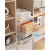 UMDONX Set di 3 Cassetti per Armadio - Divisori per Interno Armadio - Organizzatore con Contenitori Impilabili - Organizzatore Per Armadi Scorrevoli-Bianco