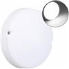 Partenopea® Applique lampada a LED Lampada da parete per mura esterno plafoniera balcone giardino androni impermeabile (Luce bianca fredda 6500K, Rotonda)