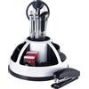 Pavo - Portapenne girevole da scrivania con 9 accessori, colore: bianco/nero, white/black