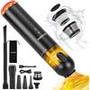 WADEO Aspirapolvere portatile Cordless Mini, 3 in 1 Pompa per vuoto elettrica Dust Buster Air Blower con 5200PA Forte aspirazione per PC Laptop Console Pianoforte Auto Casa Ufficio Pulizia (Nero)