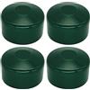 SKIR'CO (4 pezzi) Tappi per pali di recinzione, rotondi, 60 mm, in plastica verde muschio RAL 6005, per pali di recinzione rotondi, coperture per pali di recinzione