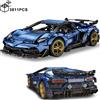 Lamborghini Svj 63 MOC Da Costruire 3811 Pezzi Scala 1:8 Mattoncini Technic Blu