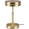Trio Leuchten TRIO, Lampada tavolo, Franklin incl. 1 x LED,SMD,6,0 Watt,3000K,700 Lm. Plastica, Nero, Finitura: Metallo, Ottone satinato Ø:14,0cm, A:25,0cm