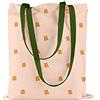 Bonamaison, 100% Cotone Borsa Tote Stampata, Borsa Della Spesa Riutilizzabile, Borsa Della Spesa, Ecologica, Borsa in Tela Con Manici Verdi, 34X40 Cm - Progettata E Prodotta in Turchia