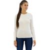 GANT Maglione da Donna in Cotone Elasticizzato con Scollo a C, Guscio d'uovo, S