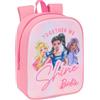safta BARBIE - Zaino per bambini, zaino per la scuola, adattabile al carrello, ideale per l'asilo, comodo e versatile, qualità e resistenza, 22 x 10 x 27 cm