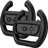 TNP Products TNP Controller Manipolare Ruota Joy Con Nintendo Switch Interruttore (Set di 2) - Controller Corsa Volante Wheel Accessori per Kit Giochi Mario Pokemon Nintendo Switch Forza Guida Cambio (Nero)