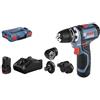 Bosch Professional 06019F6000 Trapano Avvitatore Al Litio Edizione Amazon,Con 4X Accessorio, 0 - 400/0 - 1300 Giri/Min, Blu, 3/8 Pollice, in Valigetta L-Boxx
