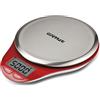 G3 Ferrari G20082 Bilancia da Cucina Elettronica Con Piatto Inox 1Gr/5Kg, Rosso