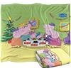 LOGOVISION Peppa Pig Coperta, 152 x 127 cm, per cena di Natale, super morbida al tatto, 50 x 60