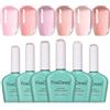 Firedeep Sheer Gel Polish Set 6 Colori Baby Blush Soft Shades Hema Free Soak Off UV Light Cure Gel Polish Kit Nail Art DIY Salon Regalo per donne