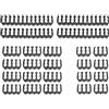 upHere Set Da 24 Pezzi = 24 Pin X 4, 8 Pin X 12, 6 Pin X 8 Pettine Per Cavo Da 3 Mm In Tensione Fino A 3,4 Mm / 0,13 Pollici Cm245 Nero