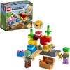LEGO Minecraft La Barriera Corallina, Modellino da Costruire con il Personaggio Alex, uno Zombie Annegato, 2 Pesci Giocattolo e un Forziere, Giochi per Bambini e Bambine Fan del Videogioco 21164