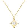 Cotigo Collana da donna Nodo di strega con pietra naturale e acciaio inossidabile + in regalo un bracciale con 7 nodi, nodo di strega doppia protezione, Amuleto della fortuna, Regalo per donna