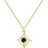Cotigo Collana da donna Nodo di strega con pietra naturale e acciaio inossidabile + in regalo un bracciale con 7 nodi, nodo di strega doppia protezione, Amuleto della fortuna, Regalo per donna