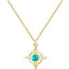 Cotigo Collana da donna Nodo di strega con pietra naturale e acciaio inossidabile + in regalo un bracciale con 7 nodi, nodo di strega doppia protezione, Amuleto della fortuna, Regalo per donna