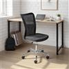 Inter Link - Sedia da scrivania per bambini - Sedia girevole ergonomica - Altezza regolabile - Base in metallo cromato - Rivestimento in rete traspirante - girevole a 360° - Nero - Bonnie
