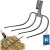 KOTARBAU® Forcone a 4 Denti in Acciaio Temprato Forchetta da Giardino Forca da Giardino Strumenti Manuali Attrezzi Accessori da Giardino