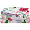 JSD Watercolor Rose Floral Sheet Set King Size, 4 Piece Soft Printed Microfiber Sheets Extra Deep Pocket