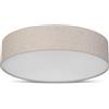 REV Lampada da soffitto - Lampada da soffitto LED rotonda 50 cm con paralume in tessuto in stile vintage - ideale per camera da letto e soggiorno, tortora