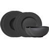 Villeroy & Boch - Manufacture Starter Set 6 Pezzi Nero, Lavabile in Lavastoviglie, Adatto per Microonde, Piatti Ardesia, Scodella, Servizio, Set di Stoviglie, Porcellana Premium