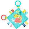 Bright Starts Fuzzy Feelies Coperta di sicurezza lenitiva in peluche con tacchetti, agganciabile a carrozzine e passeggini, dal neonato in poi