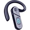 Septpenta Cuffie Bluetooth, Design con Cancellazione Del Rumore con Gancio per L'orecchio, Cuffie Business Wireless Singole, Cuffie Wireless con Display a LED Digitale, Design Ergonomico, Adatte per L'ufficio