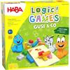HABA 306820 - Logic! Games - Gusi & Co, Gioco per bambini in solitario di logica, autocorrettivo. Più 5 anni