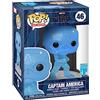 Funko Pop! Artist Series: Marvel Infinity Saga - Object - Cap America - Blu - Figura in Vinile da Collezione - Include una Custodia Protettiva in Plastica Premium - Idea Regalo