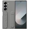 Samsung Silicone Grip Case with Stand Cover con cinturino e cavalletto per Galaxy Z Fold6, Grigio