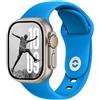 DONEGANI SB per Cinturino Apple Watch 40mm 44 mm 46mm 42mm 45mm 41mm 38mm 49mm Se Ultra 2 Serie 10 9 8 7 6 5 4 3 Band Bracciale Sport Silicone, Blu Oceano