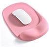 EooCoo Tappetino Mouse Ergonomico in Gel, Mouse Pad Gaming, Ufficio, Rosa