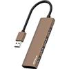 ANYPLUS Hub USB 3.0, 4 Puertos Múltiples Adaptadores USB 3.0, Ultra Allumiio Lega Hub USB Por PC, Portátil, Macbook, Imac, Surface Pro, Mac Pro, Memoria Flash, XPS【Marrón】