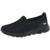 Skechers Go Walk 5, Sneaker Infilare Donna, Nero Black Textile Trim, 40 EU