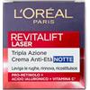 L'Oreal Paris L'Oréal Paris Crema Viso Notte Revitalift Laser, Per Tutti i Tipi di Pelle, Azione Antirughe e Anti-Età, Pelle più Soda e Tonica, Con Acido Ialuronico, Vitamina C e Pro-Retinolo, 50 ml