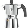 PEZZETTI, Italexpress Caffettiera 6 Tazze in Alluminio, Manico Ergonomico Resistente al Calore, Guarnizione in Silicone Alimentare, Per Piani a Gas No Piano Induzione