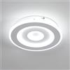 Comely Plafoniera LED Soffitto Girare Moderno, 28W 28cm Lampada da Soffitto, Bianco Lampadario Soffitto per Camera da Letto, Soggiorno, Luce Bianca Fredda 6500K