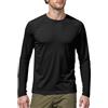 ineepor Lana Merino T-Shirt Uomo Traspirante Tecnica Maglietta Manica Lunga Palestra Lavoro Running Tennis Anti-UV Asciugatura-Rapida Girocollo