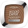 L'Oreal Paris L'Oréal Paris Cipria Uniformante e Fissante, Per Tutti i Tipi di Pelle, Pelle Setosa e Risultato Naturale, Arricchita con Pigmenti Minerali e Acido Ialuronico, Accord Parfait, 8.5D Caramel/Toffee