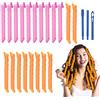 URAQT Bigodini per Styling Capelli, 20 PCS Bigodini Spirale Bigodini Flessibili per Capelli (55cm), con 1 Set di Ganci per Capelli