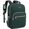 LOVEVOOK Zaino Donna Porta PC 15,6 Pollici, Impermeabile Zaino per Laptop con Caricatore USB, Zaino Computer per Università Viaggi Lavoro Scuola Ufficio