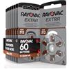 Udivita 60 Batterie per Apparecchi Acustici Rayovac Misura Extra 312 Sound Fusion Technology - 10 Blister da 6 Pile