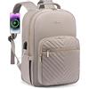 LOVEVOOK Zaino Donna Porta PC 15,6 Pollici, Impermeabile Zaino per Laptop con Caricatore USB, Zaino Computer per Università Viaggi Lavoro Ufficio