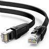 UGREEN Cavo Ethernet LAN RJ45 ad Alta Velocità 40Gbps 2000MHz Piatto Sottile per Gaming PS5/PS4 Router Modem PC, Compatibile con Cat 8/7/6/5, 1 Metro