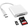 Oliveria Lettore Schede SD per iPhone Lettore Schede USB C, Adattatore Schede SD per iPhone con Scheda SD/Micro SD, Lettore Schede Memoria per iPhone 15, Mac, iPad Pro Air 2020/2021, Galaxy S21/S22/S23, Xiaomi