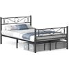 VASAGLE Struttura Letto Matrimoniale, Letto a Doghe in Metallo per Materassi di 120 x 190 cm, per Stanza di Ospiti, Montaggio Facile, per Spazi Piccoli, Nero Inchiostro RMB060B01