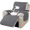 Ystyle Copripoltrona Relax Reclinabile 1 Posto, Copri Poltrona Con Braccioli, Copripoltrona 1 Posto Con Braccioli, Copripoltrone Con Fascia Elastica, Copridivano Reclinabile, Grigio Chiaro