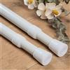 GDEVKHN 2 Pezzi Bacchette Tende a Molla Asta Telescopica Doccia non è Necessario Forare con Staffa per Armadio Libreria Bagno （100-180cm,Bianco)