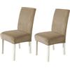 CYCMACO Velluto Coprisedie Con Schienale 2 Pezzi, Coprisedia Cucina Elasticizzato, Universale Copri Sedie Soggiorno, Fodera Sedia Con Schienale Alto, Chair Cover, Cammello