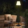 Ecvivk Lampada da terra solare da interno ed esterno IP65 impermeabile, wireless ricaricabile USB con sensore di luce, a LED dimmerabili, per giardino con terrazza.